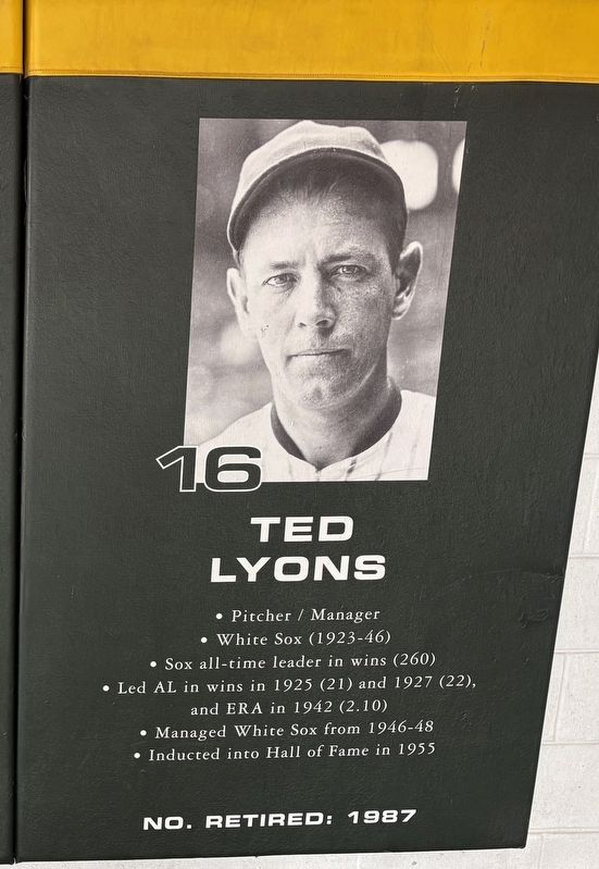 Ted Lyons Marker. Click for full size. Ted Lyons Marker image. Click for full size.