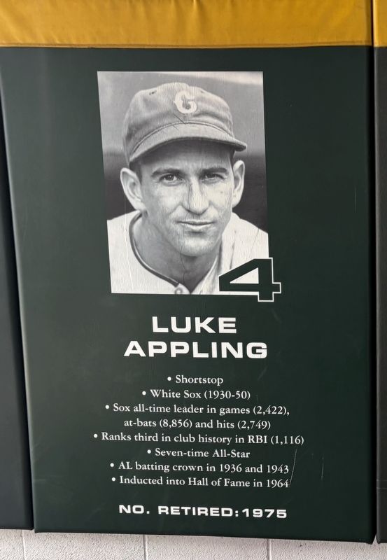 Luke Appling Marker. Click for full size. Luke Appling Marker image. Click for full size.