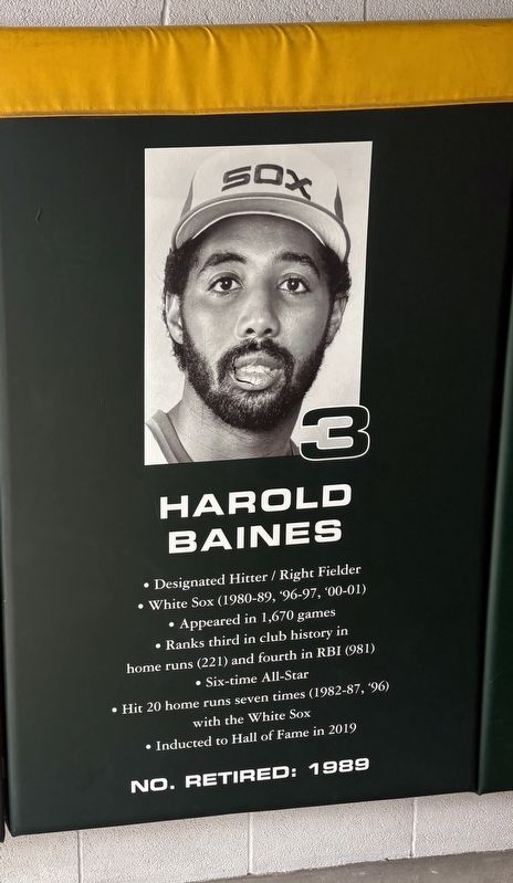 Harold Baines Marker. Click for full size. Harold Baines Marker image. Click for full size.