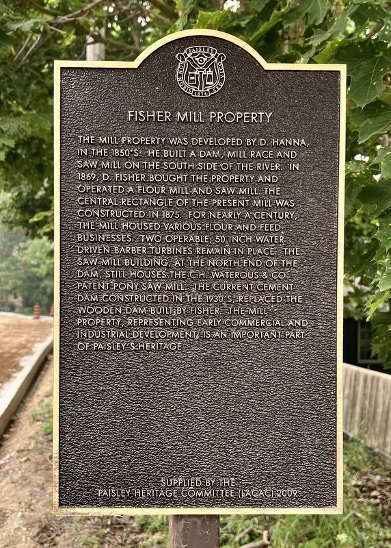 Fisher Mill Property Marker. Click for full size. Fisher Mill Property Marker image. Click for full size.