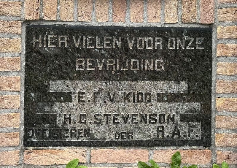 E.F.V. Kidd and H.G. Stevenson Memorial Marker. Click for full size. E.F.V. Kidd and H.G. Stevenson Memorial Marker image. Click for full size.