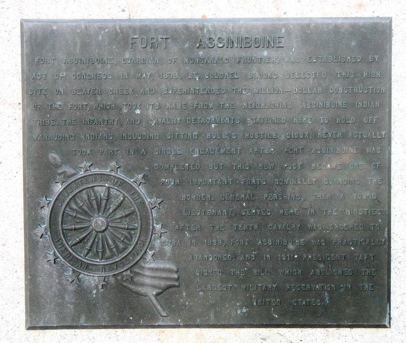 Fort Assiniboine Marker. Click for full size. Fort Assiniboine Marker image. Click for full size.