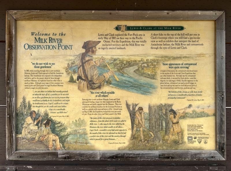 Welcome to the Milk River Observation Point Marker. Click for full size. Welcome to the Milk River Observation Point Marker image. Click for full size.