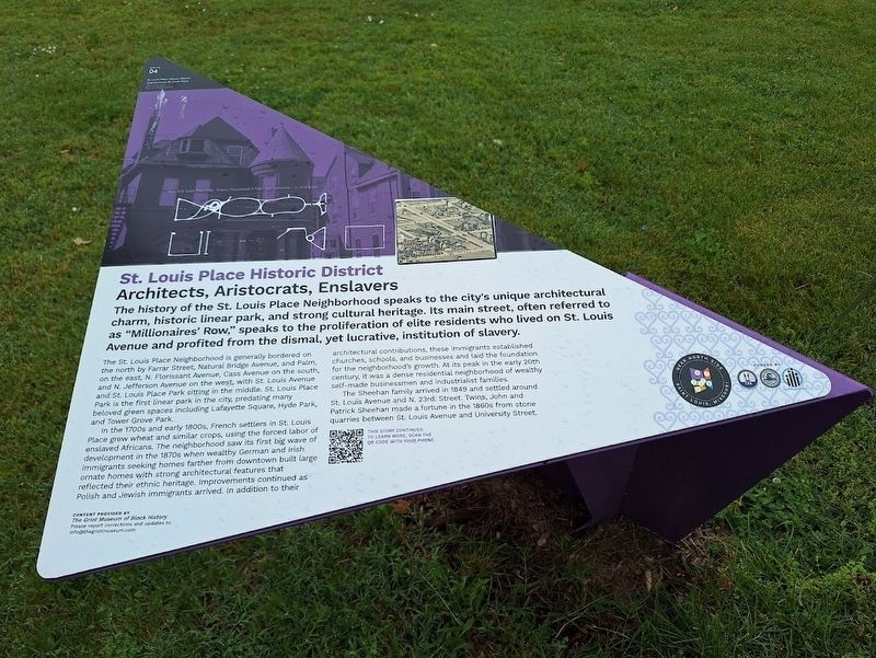 St. Louis Place Historic District Marker. Click for full size. St. Louis Place Historic District Marker image. Click for full size.