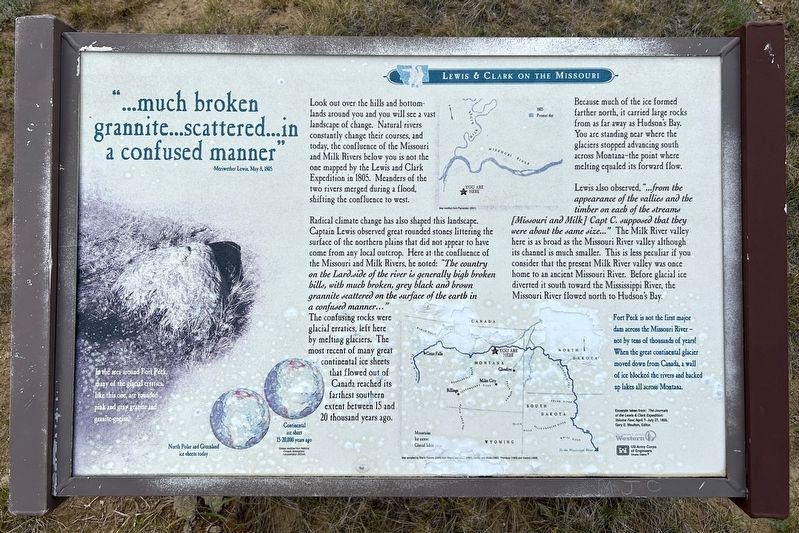 "...much broken grannite...scattered...in a confused manner" Marker. Click for full size. "...much broken grannite...scattered...in a confused manner" Marker image. Click for full size.