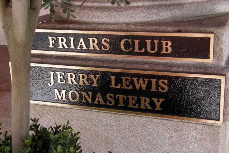 Friars Club plaques, since removed.. Click for full size. Friars Club plaques, since removed. image. Click for full size.