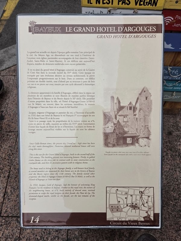 Le Grand Hôtel d’Argouges / Grand Hôtel d’Argouges Marker. Click for full size. Le Grand Hôtel d’Argouges / Grand Hôtel d’Argouges Marker image. Click for full size.