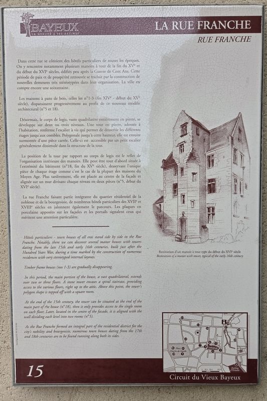 La Rue Franche / Rue Franche Marker image. Click for full size.