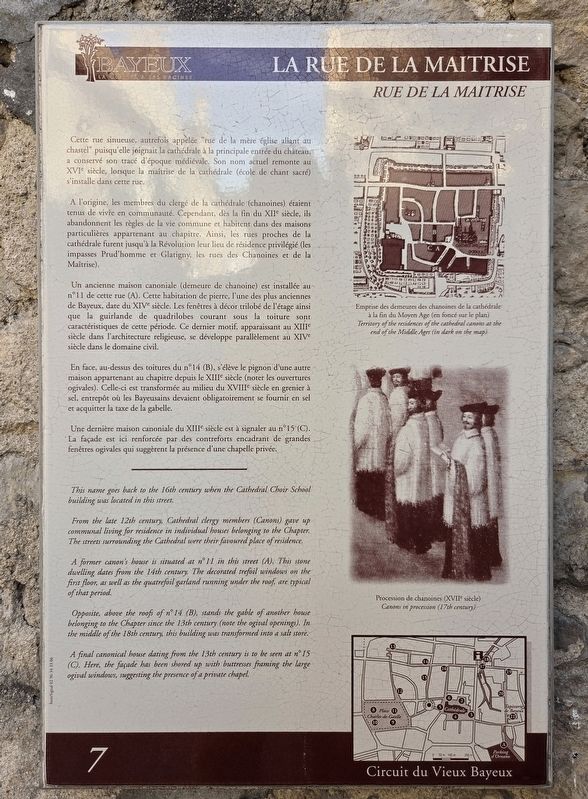La Rue de la Maîtrise / Rue de la Maîtrise Marker. Click for full size. La Rue de la Maîtrise / Rue de la Maîtrise Marker image. Click for full size.