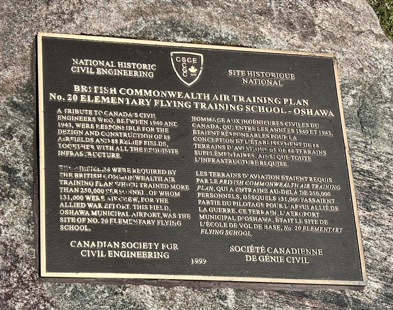 British Commonwealth Air Training Plan Marker image. Click for full size.