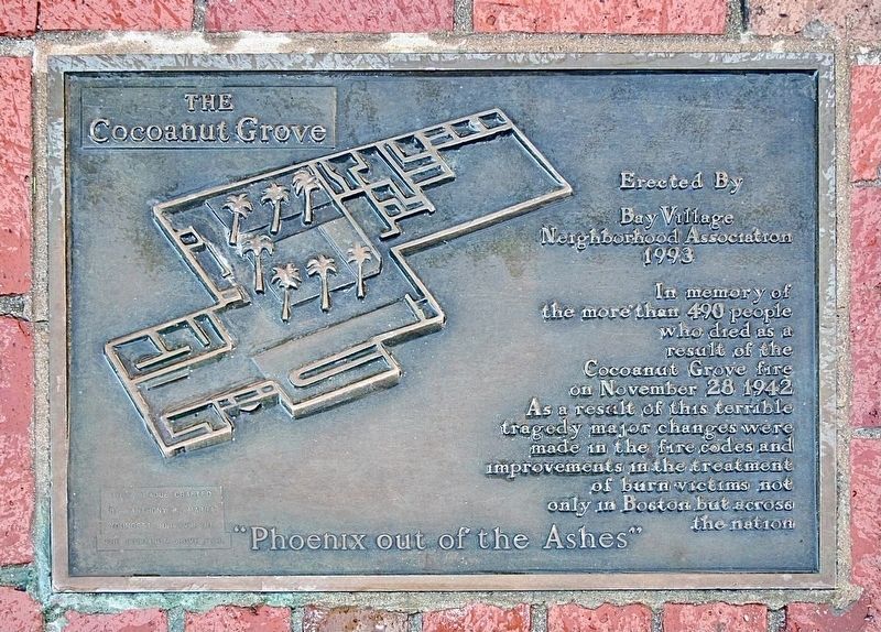 Cocoanut Grove Marker. Click for full size. Cocoanut Grove Marker image. Click for full size.