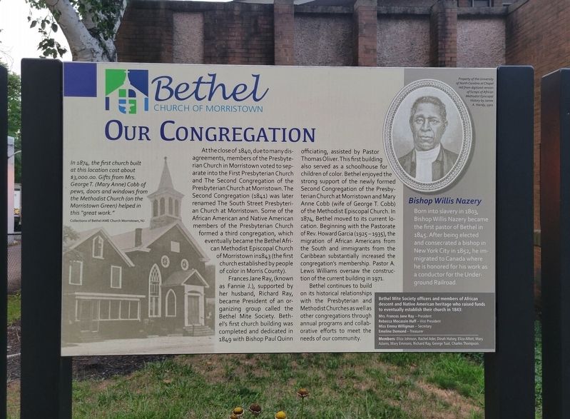 Bishop Willis Nazery Marker. Click for full size. Bishop Willis Nazery Marker image. Click for full size.