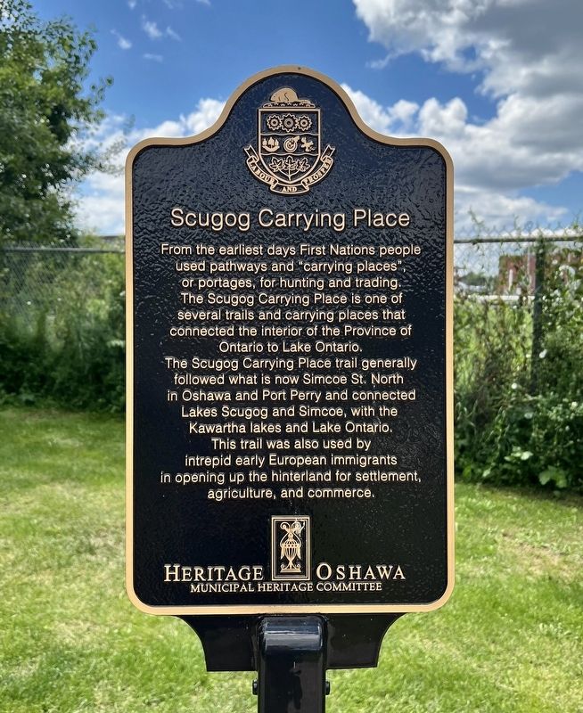 Scugog Carrying Place Marker. Click for full size. Scugog Carrying Place Marker image. Click for full size.