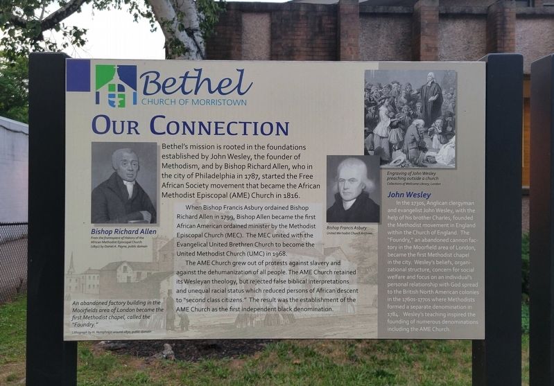 Bethel Church of Morristown Marker. Click for full size. Bethel Church of Morristown Marker image. Click for full size.