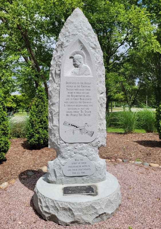Chippewa Indian Memorial Marker. Click for full size. Chippewa Indian Memorial Marker image. Click for full size.