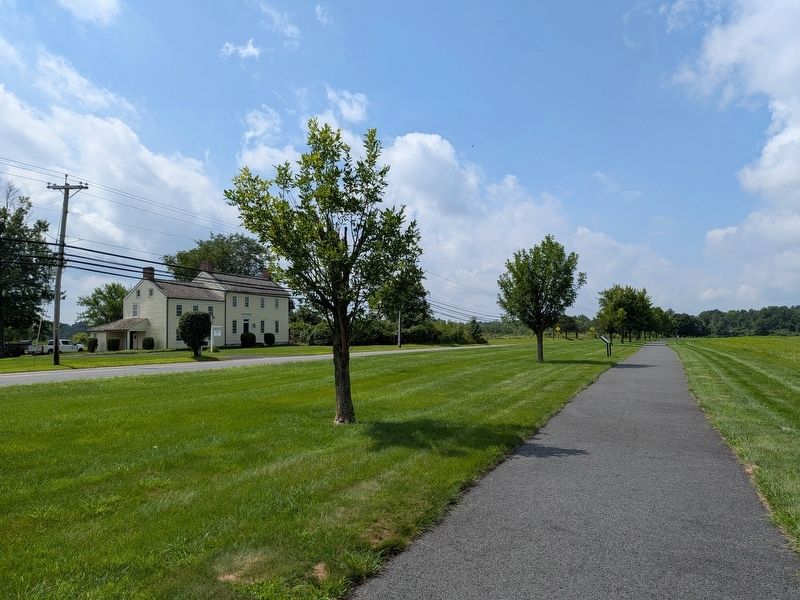 Farmhouse and Lawrence Hopewell Trail. Click for full size. Farmhouse and Lawrence Hopewell Trail image. Click for full size.