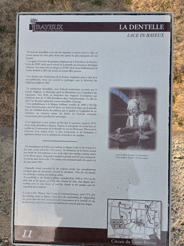 La Dentelle / Lace in Bayeux Marker. Click for full size. La Dentelle / Lace in Bayeux Marker image. Click for full size.