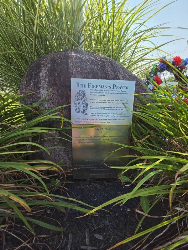 July 21, 1940 Marker located in a planter to the left of the main Veterans Memorial. Click for full size. July 21, 1940 Marker located in a planter to the left of the main Veterans Memorial image. Click for full size.