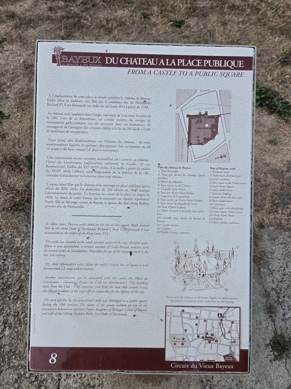 Du Château à la Place Publique / From a Castle to a Public Square Marker. Click for full size. Du Château à la Place Publique / From a Castle to a Public Square Marker image. Click for full size.