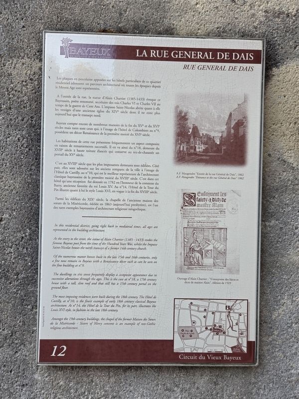 La Rue Général de Dais / Rue Général de Dais Marker. Click for full size. La Rue Général de Dais / Rue Général de Dais Marker image. Click for full size.