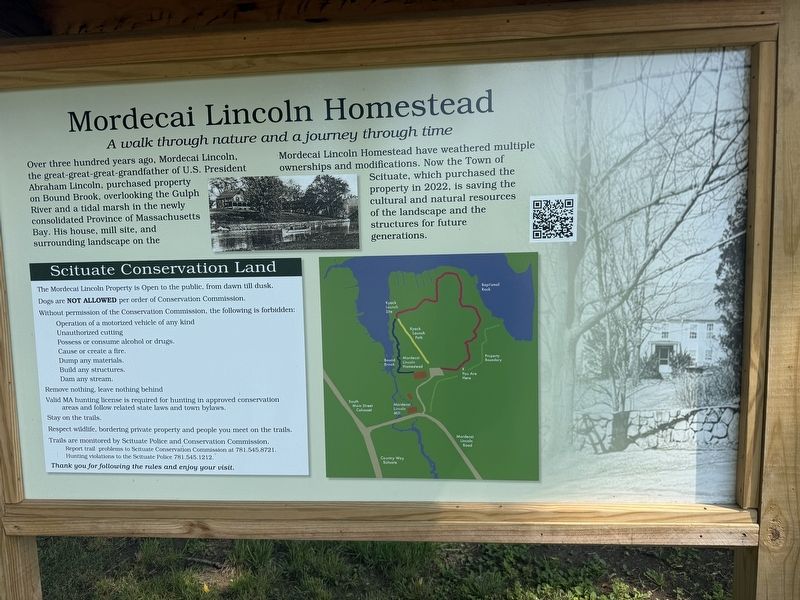 Mordecai Lincoln Homestead Marker. Click for full size. Mordecai Lincoln Homestead Marker image. Click for full size.