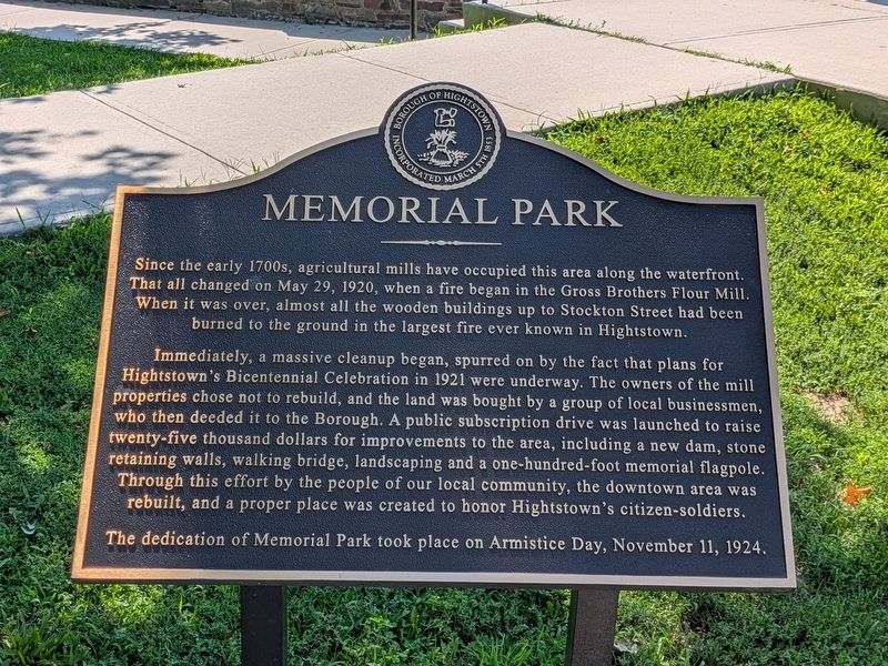 Memorial Park Marker. Click for full size. Memorial Park Marker image. Click for full size.