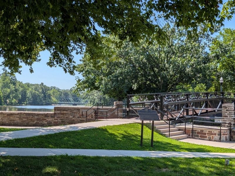 Memorial Park Marker, Peddie Lake, Pedestrian Bridge. Click for full size. Memorial Park Marker, Peddie Lake, Pedestrian Bridge image. Click for full size.