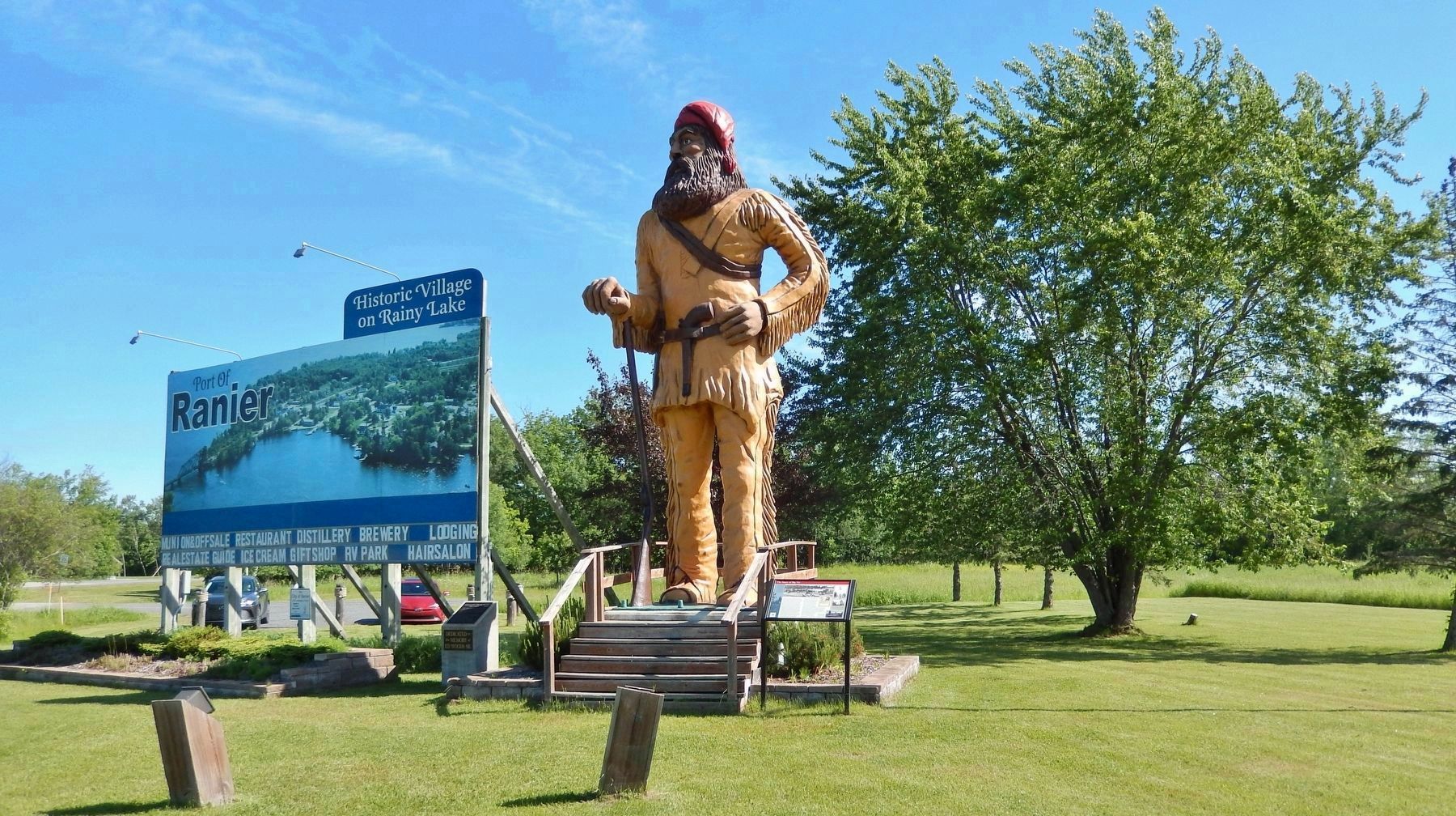 Big Vic Voyageur Statue & Marker. Click for full size. Big Vic Voyageur Statue & Marker image. Click for full size.