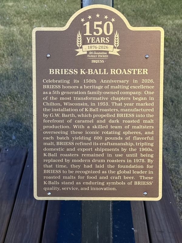 Briess K-ball Roaster Marker. Click for full size. Briess K-ball Roaster Marker image. Click for full size.