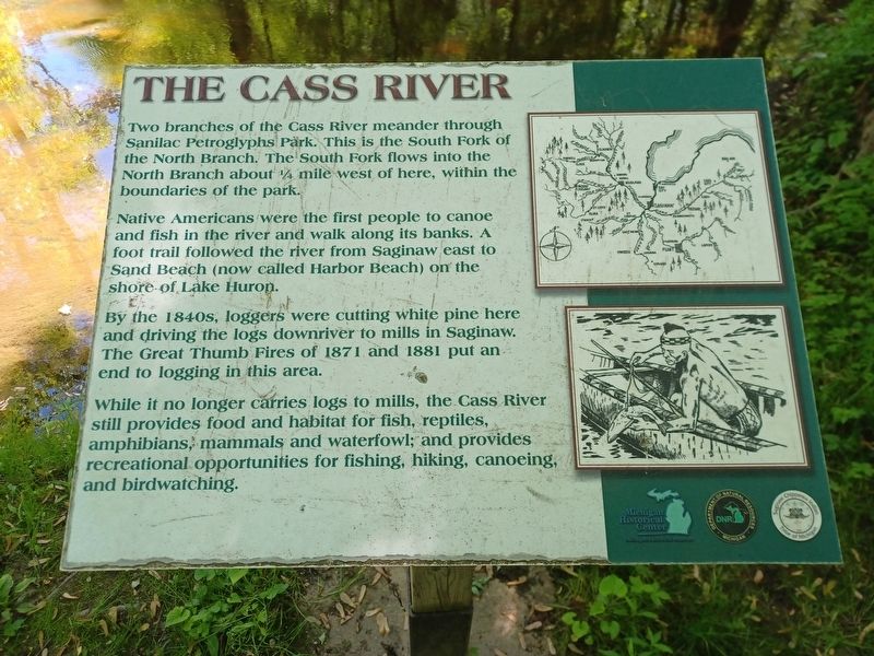 The Cass River Marker. Click for full size. The Cass River Marker image. Click for full size.
