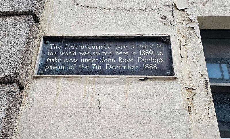 First Pneumatic Tyre Factory Marker. Click for full size. First Pneumatic Tyre Factory Marker image. Click for full size.