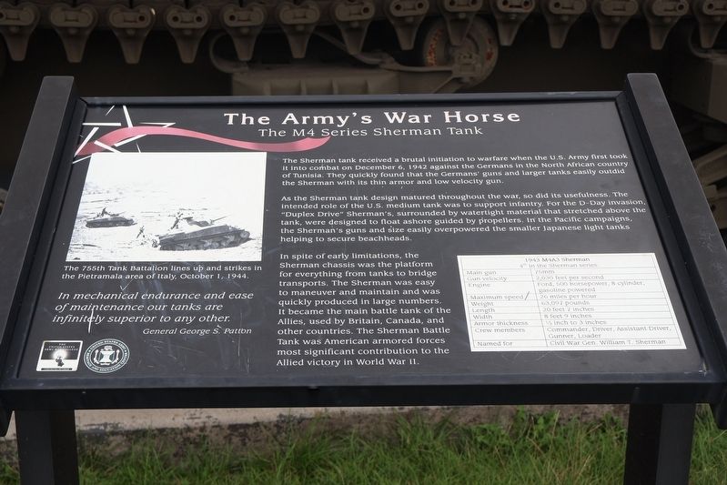 The Army's War Horse wayside. Click for full size. The Army's War Horse wayside image. Click for full size.