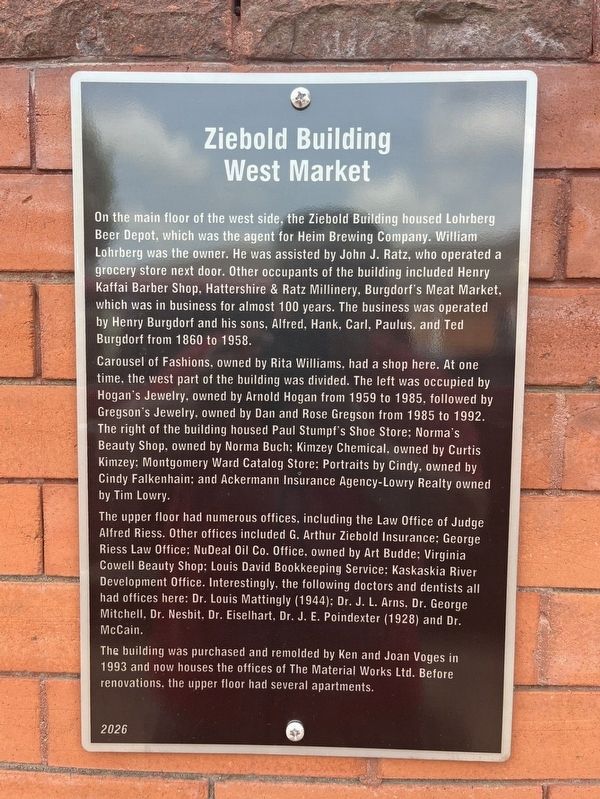 Ziebold Building Marker. Click for full size. Ziebold Building Marker image. Click for full size.