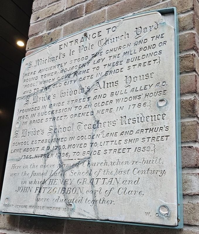 Entrance to S. Michael's le Pole Church Yard Marker. Click for full size. Entrance to S. Michael's le Pole Church Yard Marker image. Click for full size.