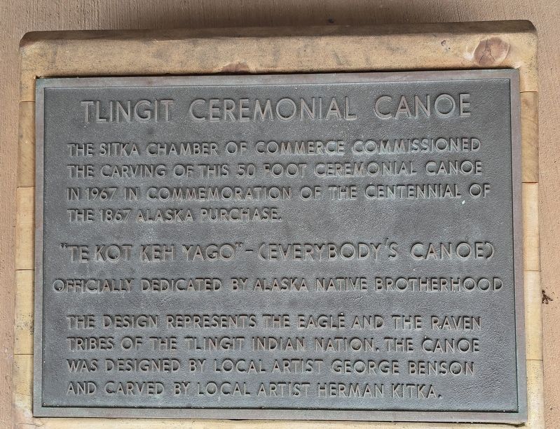 Tlingit Ceremonial Canoe Marker. Click for full size. Tlingit Ceremonial Canoe Marker image. Click for full size.