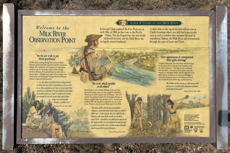Welcome to the Milk River Observation Point Marker. Click for full size. Welcome to the Milk River Observation Point Marker image. Click for full size.
