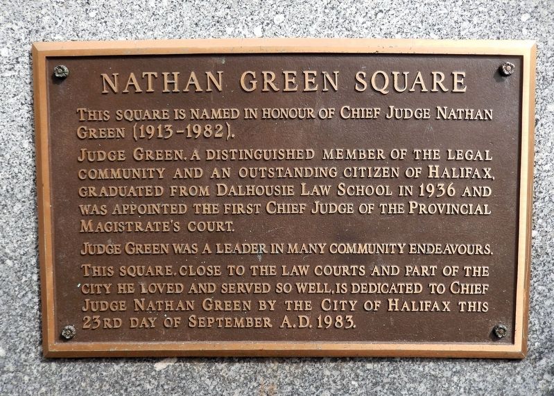 Nathan Green Square Marker. Click for full size. Nathan Green Square Marker image. Click for full size.