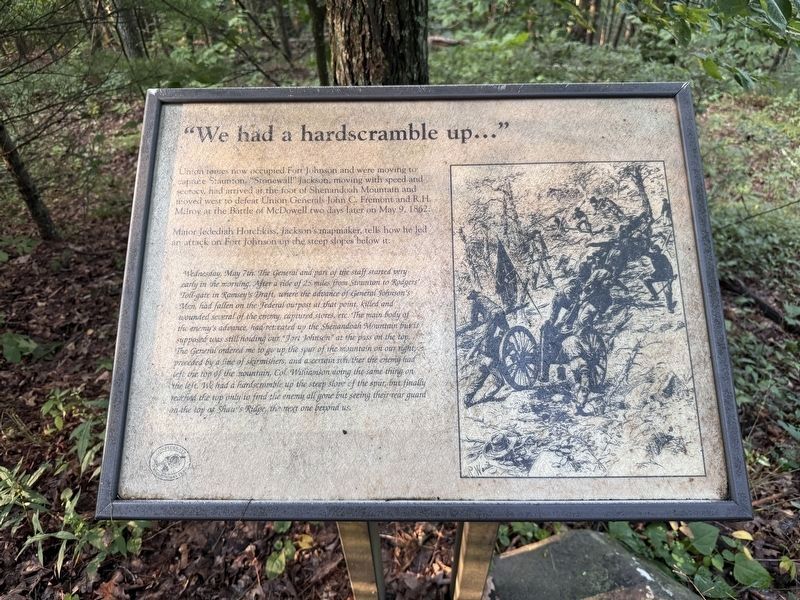 “We had a hardscramble up…” Marker. Click for full size. “We had a hardscramble up…” Marker image. Click for full size.