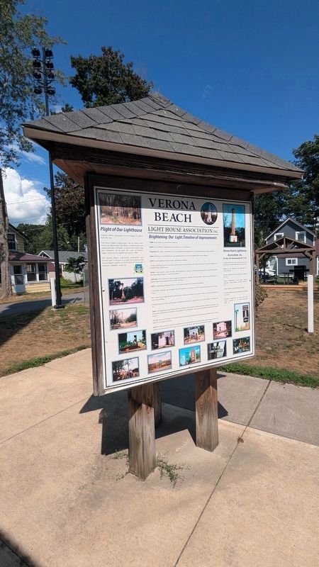 Verona Beach marker at the lighthouse site. Click for full size. Verona Beach marker at the lighthouse site image. Click for full size.