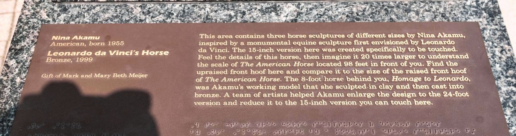 Leonardo da Vinci�s Horse Tablet image. Click for full size.