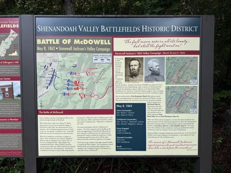 Battle of McDowell Marker. Click for full size. Battle of McDowell Marker image. Click for full size.