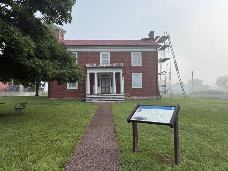 War Comes to McDowell Marker with the Mansion House visible in the background. Click for full size. War Comes to McDowell Marker with the Mansion House visible in the background image. Click for full size.