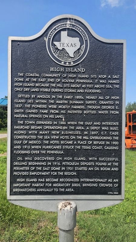 High Island Marker. Click for full size. High Island Marker image. Click for full size.