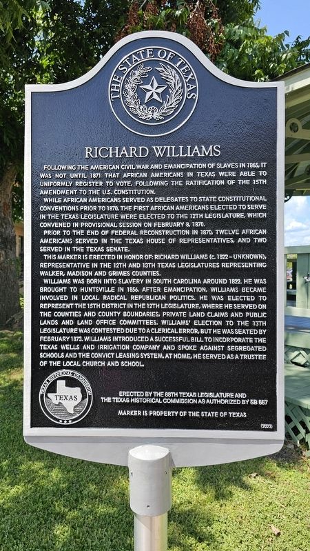 Richard Williams Marker. Click for full size. Richard Williams Marker image. Click for full size.