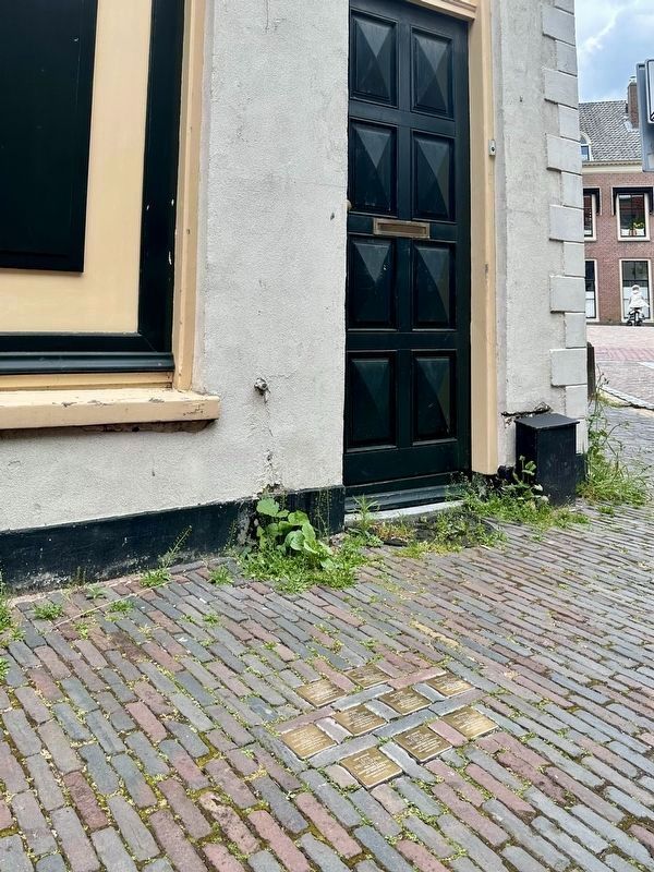 Sonja van Gelderen stolperstein - wide view image. Click for full size.