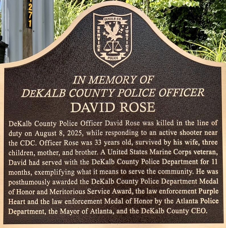David Rose Memorial text. Click for full size. David Rose Memorial text image. Click for full size.