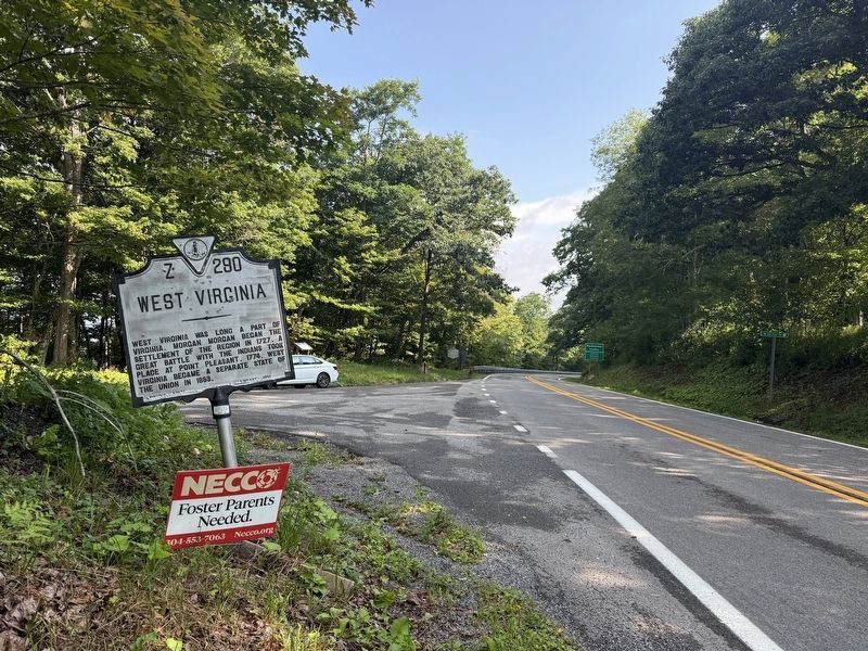 West Virginia side of the marker. Click for full size. West Virginia side of the marker image. Click for full size.