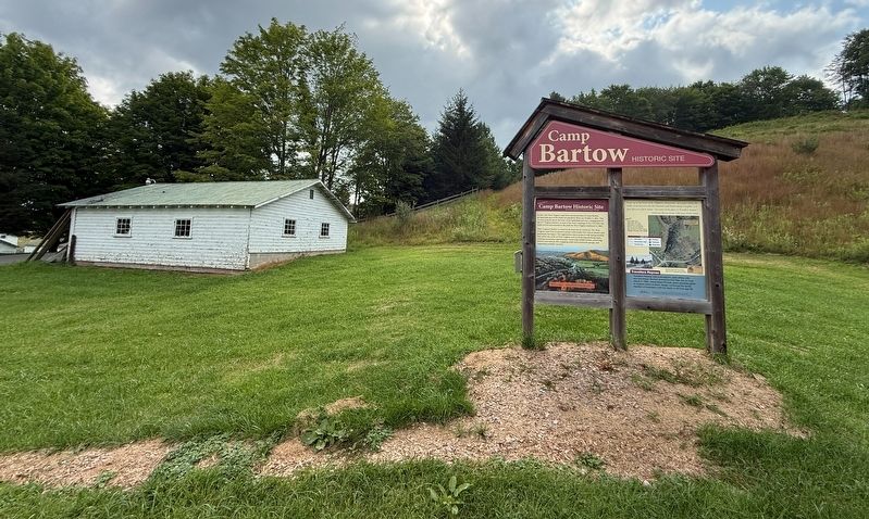 Welcome to Camp Bartow Historic Site and the Battle of Greenbrier River Marker. Click for full size. Welcome to Camp Bartow Historic Site and the Battle of Greenbrier River Marker image. Click for full size.