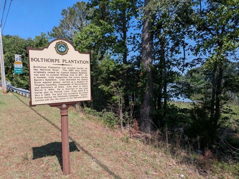 Bolthorpe Plantation Marker. Click for full size. Bolthorpe Plantation Marker image. Click for full size.