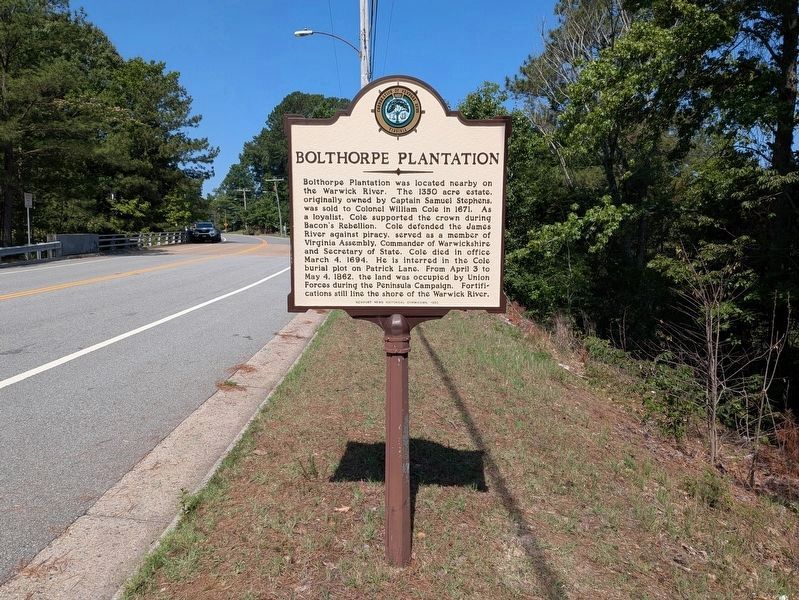 Bolthorpe Plantation Marker. Click for full size. Bolthorpe Plantation Marker image. Click for full size.